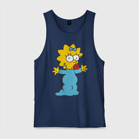 Мужская майка хлопок с принтом Maggie Simpson в Ухте, 100% хлопок |  | гомер