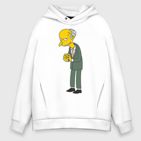 Мужское худи Oversize хлопок с принтом Charles Montgomery Burns в Ухте, френч-терри — 70% хлопок, 30% полиэстер. Мягкий теплый начес внутри —100% хлопок | боковые карманы, эластичные манжеты и нижняя кромка, капюшон на магнитной кнопке | simpsons | симпсоны | симсоны