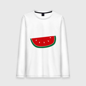 Мужской лонгслив хлопок с принтом Watermelon в Ухте, 100% хлопок |  | Тематика изображения на принте: watermelon | арбуз | долька арбуза | фрукт | ягода