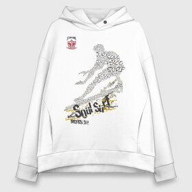 Женское худи Oversize хлопок с принтом Surf (5) в Ухте, френч-терри — 70% хлопок, 30% полиэстер. Мягкий теплый начес внутри —100% хлопок | боковые карманы, эластичные манжеты и нижняя кромка, капюшон на магнитной кнопке | surf | вода | летний спорт | море | океан | пляж | рассекать | серфер | серфинг | спорт