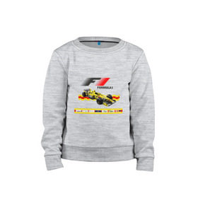 Детский свитшот хлопок с принтом F1 в Ухте, 100% хлопок | круглый вырез горловины, эластичные манжеты, пояс и воротник | формула 1