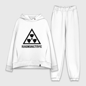 Женский костюм хлопок Oversize с принтом Radioactive в Ухте,  |  | radioactive | radioactiveрадиоктивность | опасность | предупреждение