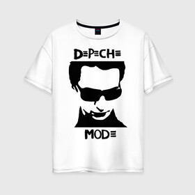 Женская футболка хлопок Oversize с принтом Depeche Mode (2) в Ухте, 100% хлопок | свободный крой, круглый ворот, спущенный рукав, длина до линии бедер
 | depeche mode | депеш мод | карикатура depeche mode | карикатура депеш мод | фото depeche mode