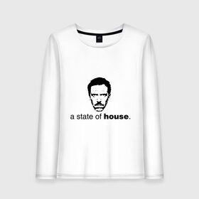 Женский лонгслив хлопок A state of House: в Ухте, 100% хлопок |  | a state of house   состояние хаусаhouse md | everybody lies | haus | house | все лгут | доктор | хауз | хаус | хью лори