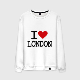 Мужской свитшот хлопок с принтом I love London в Ухте, 100% хлопок |  | лондон
