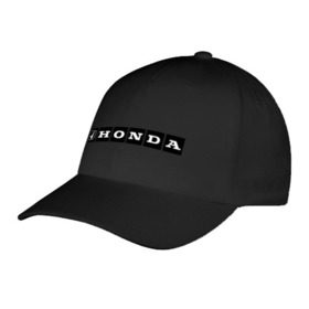 Бейсболка с принтом Honda (3) в Ухте, 100% хлопок | классический козырек, металлическая застежка-регулятор размера | Тематика изображения на принте: логотип | машины | хонда