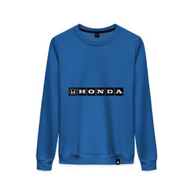 Женский свитшот хлопок с принтом HondaDromBanda (1) в Ухте, 100% хлопок | прямой крой, круглый вырез, на манжетах и по низу широкая трикотажная резинка  | Тематика изображения на принте: honda drom banda | банда | хонда