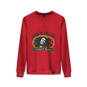 Женский свитшот хлопок с принтом Bob Marley (7) в Ухте, 100% хлопок | прямой крой, круглый вырез, на манжетах и по низу широкая трикотажная резинка  | bob | bob marley | reggae | боб марли | музыка | раста | растаманские | регги