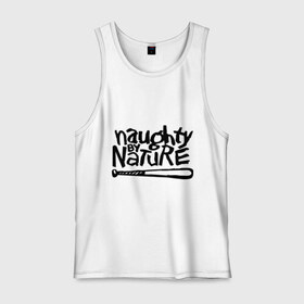 Мужская майка хлопок с принтом Naughty by nature в Ухте, 100% хлопок |  | хип хоп