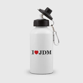 Бутылка спортивная с принтом I Love JDM в Ухте, металл | емкость — 500 мл, в комплекте две пластиковые крышки и карабин для крепления | honda | i love japanese domestic marketхонда | i love jdm | авто | автомобиль | машины | тачки