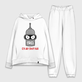 Женский костюм хлопок Oversize с принтом Ctrl Alt Shift Kill (Бендер) в Ухте,  |  | bender | futurama | бендер | футурама