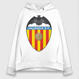 Женское худи Oversize хлопок с принтом Spanish Primera Valencia FC в Ухте, френч-терри — 70% хлопок, 30% полиэстер. Мягкий теплый начес внутри —100% хлопок | боковые карманы, эластичные манжеты и нижняя кромка, капюшон на магнитной кнопке | valencia | valencia fc | валенсия | евро 2012 | испания | сборная испании | фк | футбольный клуб