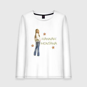 Женский лонгслив хлопок с принтом Ханна Монтана в Ухте, 100% хлопок |  | hannah montana | хана монтана | ханна монтана