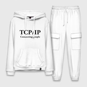 Мужской костюм хлопок с толстовкой с принтом TCP IP Connecting people в Ухте,  |  | connecting people | tcp ip | интернет | протоколы | связывает людей