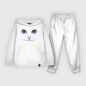 Детский костюм хлопок (с толстовкой) с принтом Кошачьи глаза в Ухте,  |  | Тематика изображения на принте: cat | глаза | глаза кошки | кот | котенок | котэ | кошак | кошка | кошки