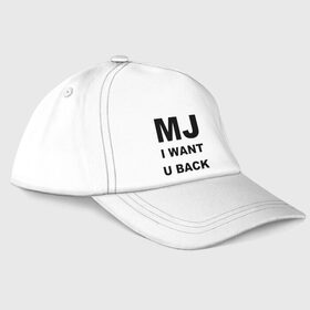 Бейсболка с принтом MJ в Ухте, 100% хлопок | классический козырек, металлическая застежка-регулятор размера | Тематика изображения на принте: майкл джексон