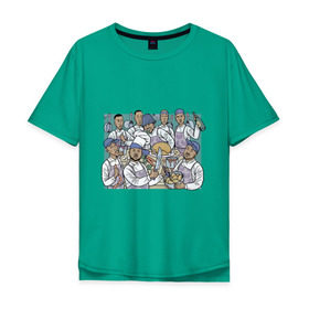 Мужская футболка хлопок Oversize с принтом Wu-Tang Cooking в Ухте, 100% хлопок | свободный крой, круглый ворот, “спинка” длиннее передней части | clan | ву танг | клан