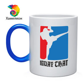 Кружка хамелеон с принтом Muay Thai (Муай Тай) в Ухте, керамика | меняет цвет при нагревании, емкость 330 мл | Тематика изображения на принте: емельяненко