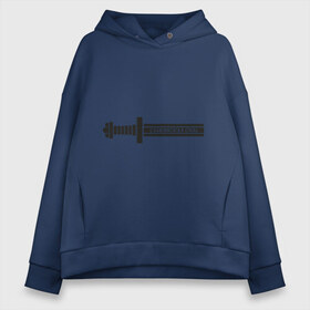 Женское худи Oversize хлопок с принтом Славянская сила в Ухте, френч-терри — 70% хлопок, 30% полиэстер. Мягкий теплый начес внутри —100% хлопок | боковые карманы, эластичные манжеты и нижняя кромка, капюшон на магнитной кнопке | меч | русская сила | русский | славяне