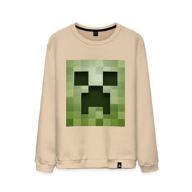 Мужской свитшот хлопок с принтом Мinecraft creeper в Ухте, 100% хлопок |  | Тематика изображения на принте: крипер