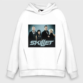 Мужское худи Oversize хлопок с принтом Skillet color в Ухте, френч-терри — 70% хлопок, 30% полиэстер. Мягкий теплый начес внутри —100% хлопок | боковые карманы, эластичные манжеты и нижняя кромка, капюшон на магнитной кнопке | skillet | альтернативный рок | рок | рок группа | рок группы | симфонический рок | христианский рок