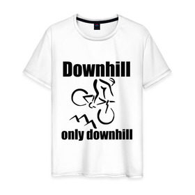 Мужская футболка хлопок Downhill: в Ухте, 100% хлопок | прямой крой, круглый вырез горловины, длина до линии бедер, слегка спущенное плечо. | downhill | extrim | велосипед | велоспорт | скоростной спуск | экстрим