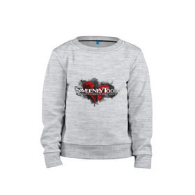 Детский свитшот хлопок с принтом Тодд в Ухте, 100% хлопок | круглый вырез горловины, эластичные манжеты, пояс и воротник | sweeney todd | джони депп | джонни депп | свини тодд | суини тодд | суинни тод | суинни тодд