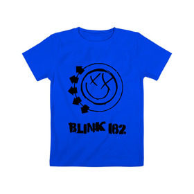 Детская футболка хлопок с принтом Blink 182 в Ухте, 100% хлопок | круглый вырез горловины, полуприлегающий силуэт, длина до линии бедер | heavy metal | metal | muse | rock | trash metal | альтернатива | блинк | квартет | лица | метал | рок | рок группа | рок группы | трэш метал | хеви метал