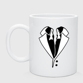 Кружка Смокинг. Afterparty: в Ухте, керамика | объем — 330 мл, диаметр — 80 мм. Принт наносится на бока кружки, можно сделать два разных изображения | смокинг