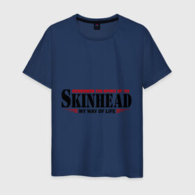Мужская футболка хлопок с принтом Skinhead. Spirit of 69 в Ухте, 100% хлопок | прямой крой, круглый вырез горловины, длина до линии бедер, слегка спущенное плечо. | hardcore | skinhead | бритая голова | мой путь жизни | скинхед | скинхэд | хард кор