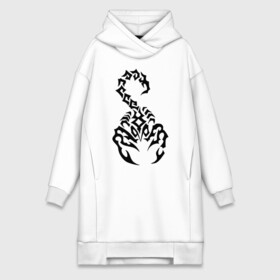 Платье-худи хлопок с принтом Скорпион черный в Ухте,  |  | скорпион