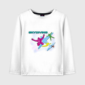 Детский лонгслив хлопок SkyDiving принт: в Ухте, 100% хлопок | круглый вырез горловины, полуприлегающий силуэт, длина до линии бедер | sky diving | воздушный | параплан | парашут | парашют | прыжки | самолет | скай дайвинг | скайдайвинг