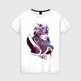 Женская футболка хлопок с принтом Акаша в Ухте, 100% хлопок | прямой крой, круглый вырез горловины, длина до линии бедер, слегка спущенное плечо | akasha | dota | dota 2 | акаша | дота | дота 2 | игры | компьютерные игры