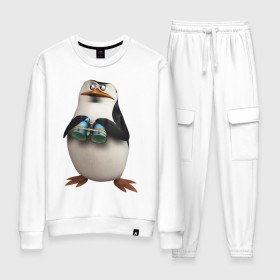 Женский костюм хлопок Пингвин с биноклем: в Ухте, 100% хлопок | на свитшоте круглая горловина, мягкая резинка по низу. Брюки заужены к низу, на них два вида карманов: два