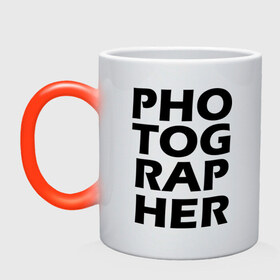 Кружка хамелеон с принтом Photographer в Ухте, керамика | меняет цвет при нагревании, емкость 330 мл | Тематика изображения на принте: 