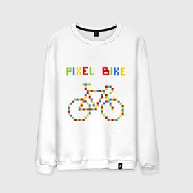 Мужской свитшот хлопок с принтом Pixel Bike in color в Ухте, 100% хлопок |  | 
