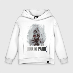 Детское худи Oversize хлопок с принтом Linkin Park в Ухте, френч-терри — 70% хлопок, 30% полиэстер. Мягкий теплый начес внутри —100% хлопок | боковые карманы, эластичные манжеты и нижняя кромка, капюшон на магнитной кнопке | linkin | linkin park | park | линкин парк