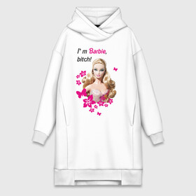 Платье-худи хлопок с принтом Im Barbie, bitch в Ухте,  |  | 90 | 90 е | barbie | барби | кукла | ностальгия