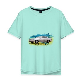 Мужская футболка хлопок Oversize с принтом toyota cresta (90) в Ухте, 100% хлопок | свободный крой, круглый ворот, “спинка” длиннее передней части | cresta | toyota | toyota cresta | автомобильные | тоета | тойета | тойота | японские авто 90х
