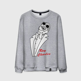 Мужской свитшот хлопок с принтом Ray Charles (1) в Ухте, 100% хлопок |  | Тематика изображения на принте: 