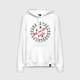 Женская толстовка хлопок с принтом печать Moscow style в Ухте, френч-терри, мягкий теплый начес внутри (100% хлопок) | карман-кенгуру, эластичные манжеты и нижняя кромка, капюшон с подкладом и шнурком | moscow | moscow style | город | города | москва | московский стиль