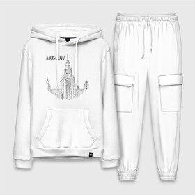 Мужской костюм хлопок с толстовкой с принтом MOSCOW (эскиз) в Ухте,  |  | Тематика изображения на принте: кремль | москва | россия