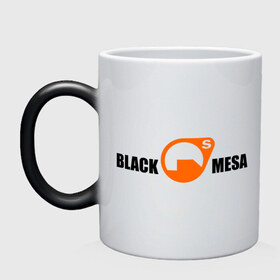 Кружка хамелеон с принтом Black mesa Main logo в Ухте, керамика | меняет цвет при нагревании, емкость 330 мл | black mesa | игры | компьютерные игры