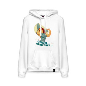 Женская толстовка хлопок Ohhh...Alright: в Ухте, френч-терри, мягкий теплый начес внутри (100% хлопок) | карман-кенгуру, эластичные манжеты и нижняя кромка, капюшон с подкладом и шнурком |