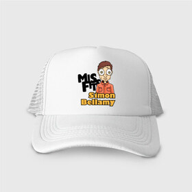 Кепка тракер с сеткой с принтом Саймон Беллами в Ухте, трикотажное полотно; задняя часть — сетка | длинный козырек, универсальный размер, пластиковая застежка | misfits
