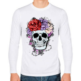 Мужской лонгслив хлопок Glam rock skull: в Ухте, 100% хлопок | | glam | glamour rock | rock | глам | рок | рок музыка | череп