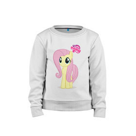 Детский свитшот хлопок с принтом Малаенькая Флаттершай в Ухте, 100% хлопок | круглый вырез горловины, эластичные манжеты, пояс и воротник | детские | детям | для детей | мой маленький пони | пони | флаттершай