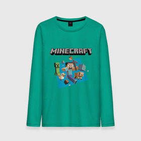 Мужской лонгслив хлопок с принтом Heroes of Minecraft в Ухте, 100% хлопок |  | boom | minecraft | игры | компьютерные игры | майнкрафт