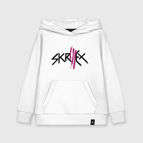 Детская толстовка хлопок с принтом Skrillex logo в Ухте, 100% хлопок | Круглый горловой вырез, эластичные манжеты, пояс, капюшен | dub step | dubstep | skrilex | skrillex | даб степ | дабстеп | ди джей | диджей | музыка | скриллекс
