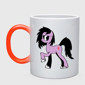 Кружка хамелеон с принтом Skrillex pony в Ухте, керамика | меняет цвет при нагревании, емкость 330 мл | dub step | dubstep | skrilex | skrillex | даб степ | дабстеп | ди джей | диджей | музыка | пони | скриллекс